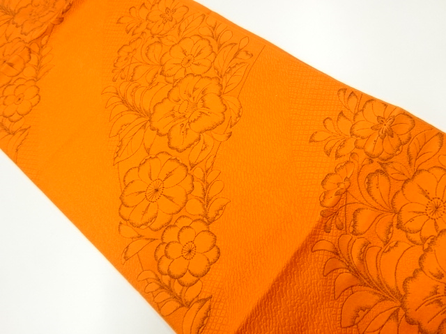 JAPANESE NAGOYA OBI / WOVEN FLOWER
